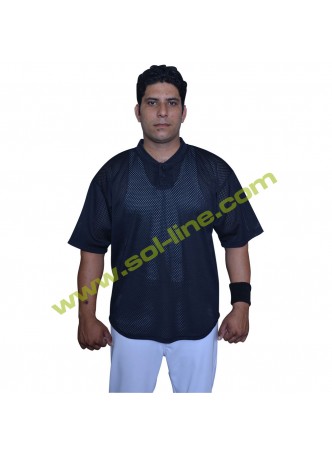 Pro Mesh two button down Plain Black Jersey